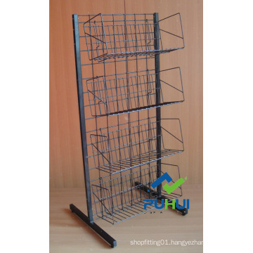 Metal Wire Floor Retail Display Stand (pH12-385)